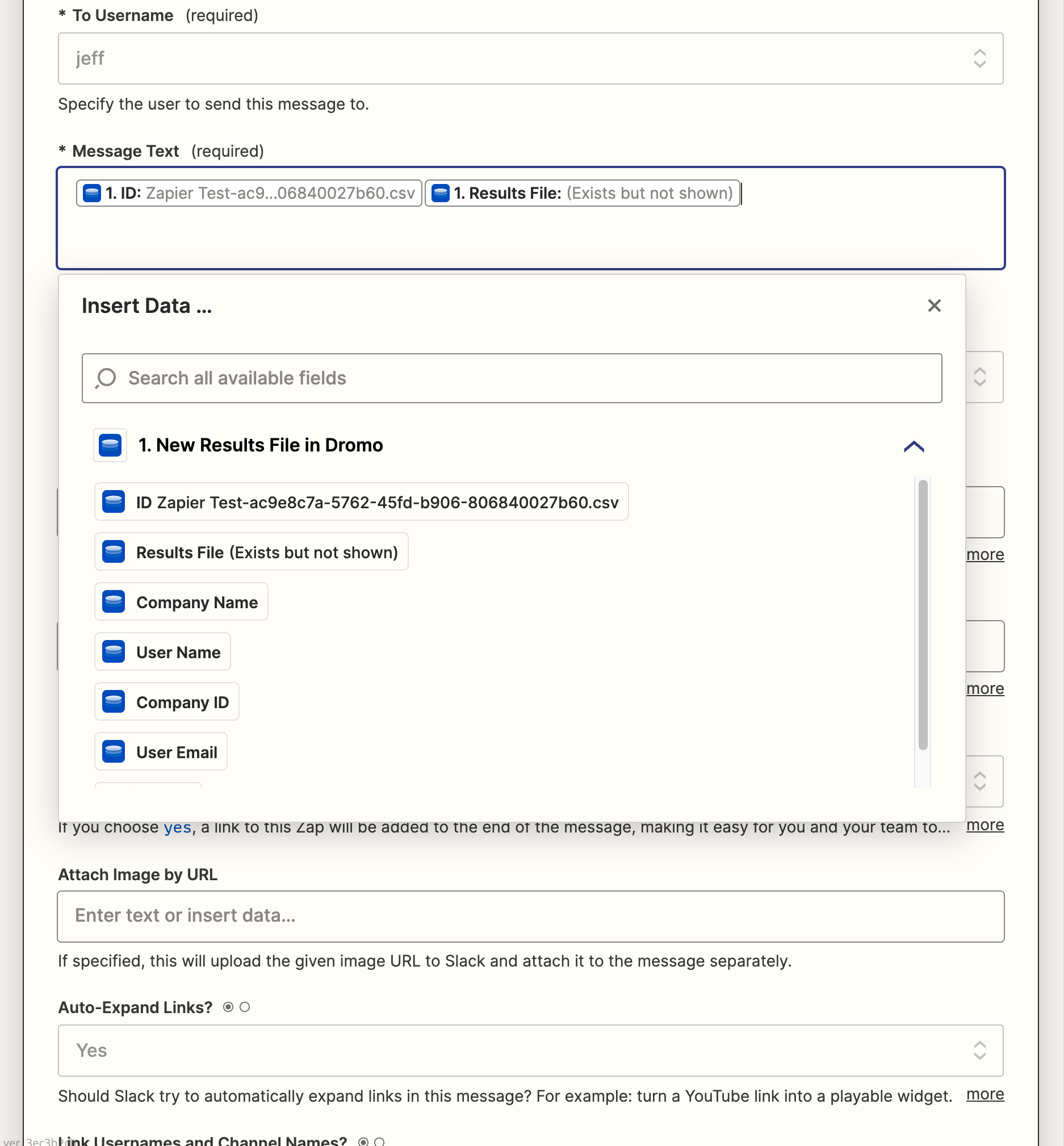 Slack config